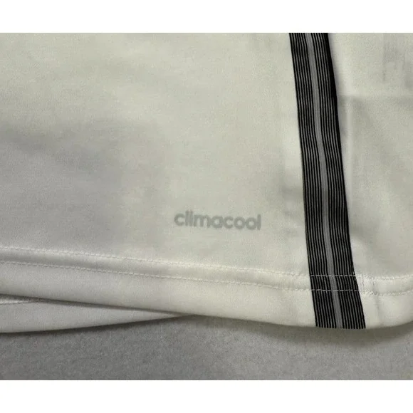 Adidas Shirt Deutscher Fussball-Bund Soccer Climacool Women Medium White V Neck - Picture 15 of 16